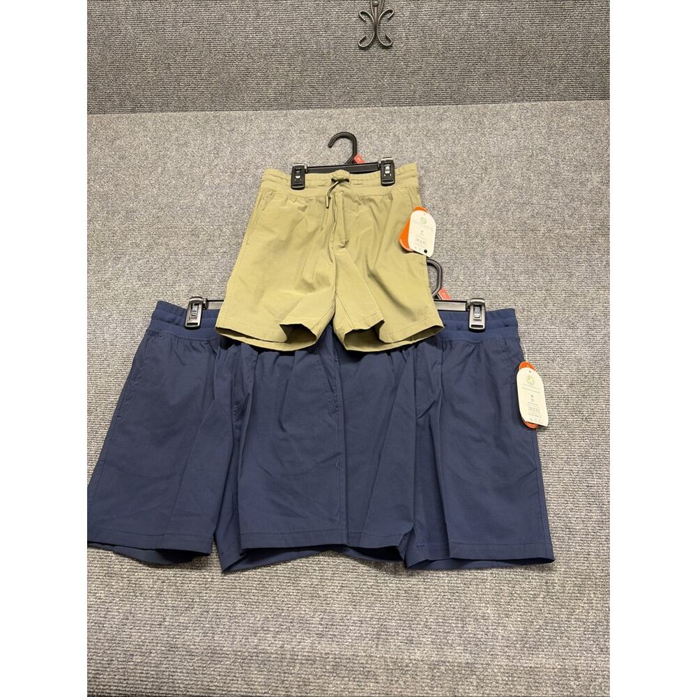 Lot Of 3 Wonder Nation Boy Shorts Sz M 8 Blue/Green Stretch With Pockets NWT